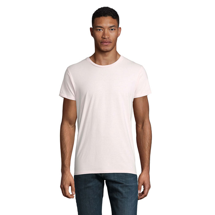 Tee shirt coton bio publicitaire homme 175g - PIONEER Rose pale